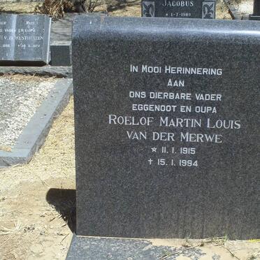 MERWE Roelof Martin Louis, van der 1915-1994 &amp; Lottie LOUW 1917-1974 :: van der MERWE Marie