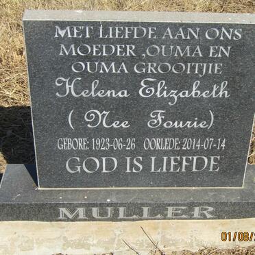 MULLER Helena Elizabeth nee FOURIE 1923-2014