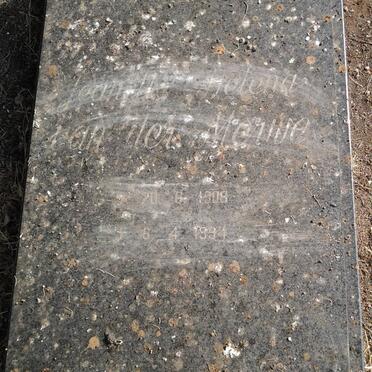 MERWE Jeanette Helena, van der 1908-1994