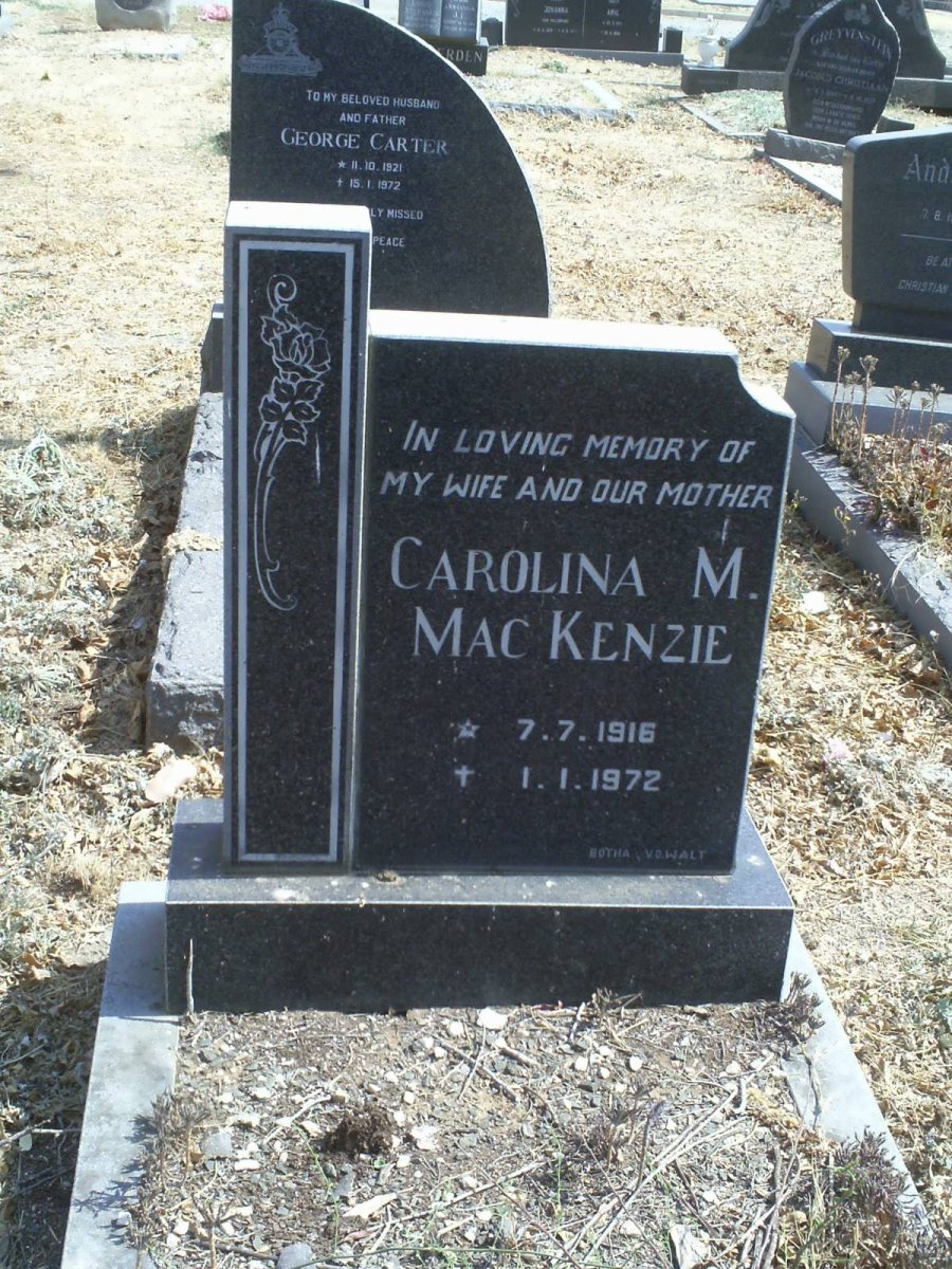 Mac KENZIE Carolina M. 1916-1972