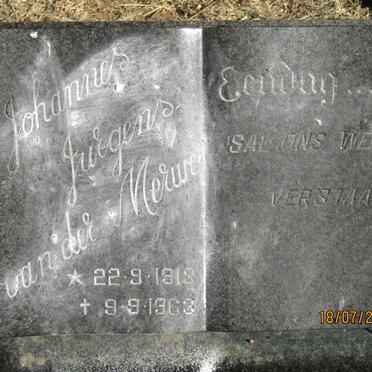 MERWE Johannes Jurgens, van der 1913-1963