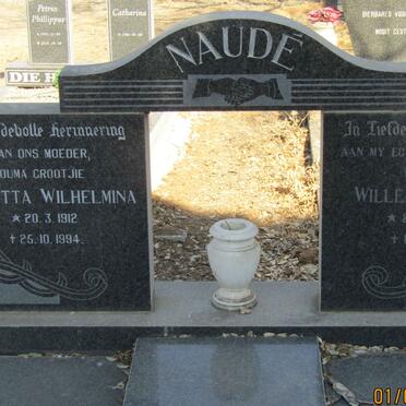 NAUDE Willem Adriaan 1908-1976 &amp; Jeanetta Wilhelmina 1912-1994