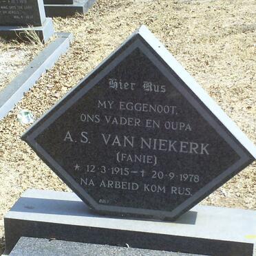 NIEKERK A.S., van 1915-1978