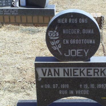 NIEKERK Joey, van 1918-1997