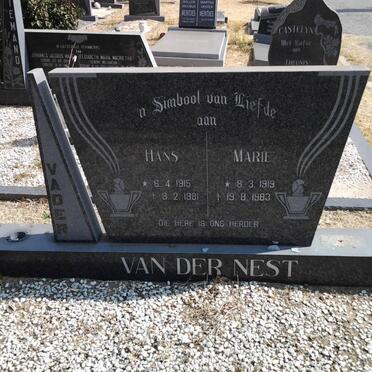 NEST Hans, van der 1915-1981 &amp; Marie 1919-1983 