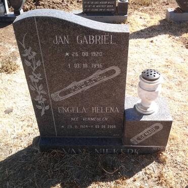 NIEKERK Jan Gabriel, van 1920-1996 &amp; Engela Helena VERMEULEN 1924-2006