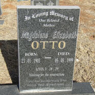 OTTO Magdalena Elizabeth 1903-1999