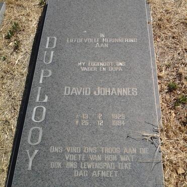 PLOOY David Johannes, du 1925-1994