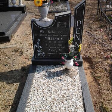 PENN William G. 1937-1989 &amp; Anna M. COETZEE 1943-