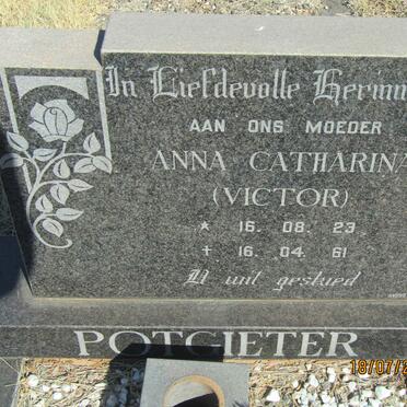 POTGIETER Anna Catharina nee VICTOR 1923-1961