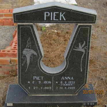 PIEK Piet 1936-2013 & Anna STANDER 1935-2009