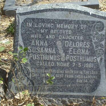 POSTHUMUS Susanna -1961 :: POSTHUMUS Delores Elona -1961