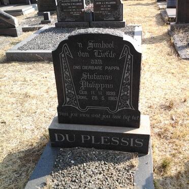 PLESSIS Stefanus Philippus, du 1899-1963