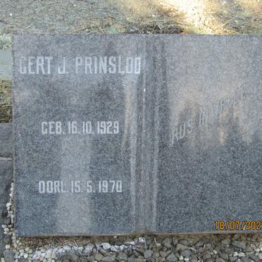 PRINSLOO Gert J. 1929-1970