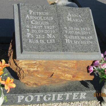 POTGIETER Petrus Arnoldus Crous 1927-2013 &amp; Anna Maria 1932-2011