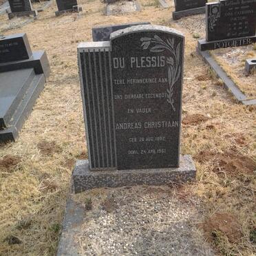 PLESSIS Andreas Christiaan, du 1882-1961