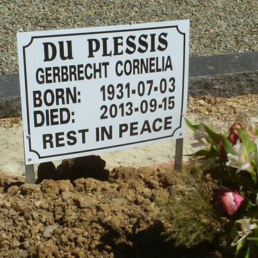 PLESSIS Gerbrecht Cornelia, du 1931-2013