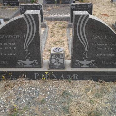 PIENAAR Christoffel J. 1883-1957 & Anna M.J. MINNAAR 1884-1957