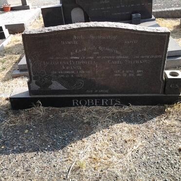 ROBERTS Carel Stephanus 1904-1967 &amp; Magdalena Petronella Johanna WILLIAMSON 1907-1970