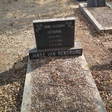RENSBURG Emma Susanna Catharina, JANSE VAN nee DU PREEZ 1888-1964