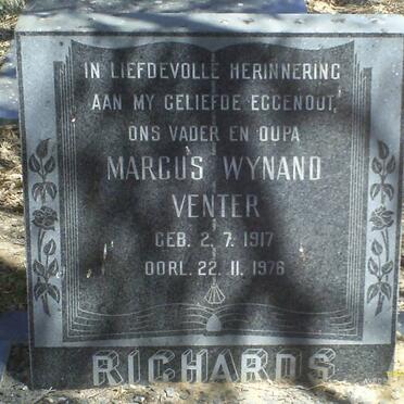RICHARDS Marcus Wynand Venter 1917-1976