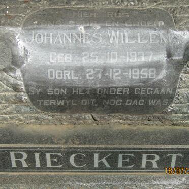 RIECKERT Johannes Willem 1937-1958
