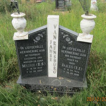 RENSBURG J.J., Janse van 1944-2010 &amp; E.S. 1948-2004