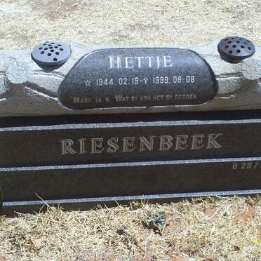 RIESENBEEK Hettie 1944-1999