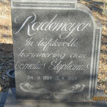 RADEMEYER Cornelius Stephanus 1904-1964
