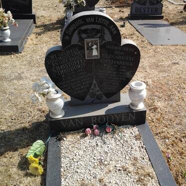 ROOYEN Christoffel Theodoris, van 1943-1980 &amp; Elizabeth Catharina 1946-2008