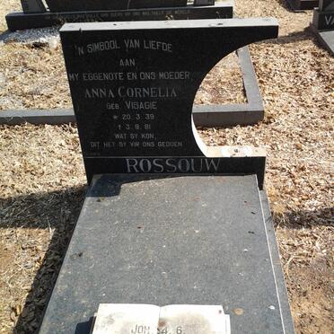 ROSSOUW Anna Cornelia nee VISAGIE 1939-1981