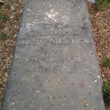 RENSBURG Anna, Janse van nee SEVENSTER 1909-1983 