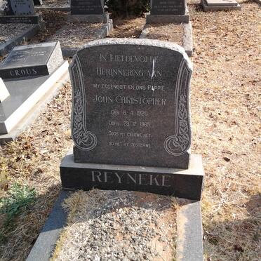 REYNEKE John Christopher 1920-1965