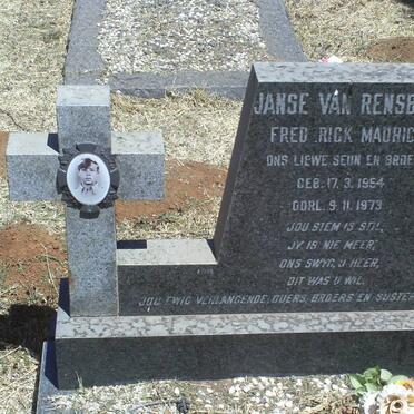 RENSBURG Frederick Maurice, Janse van 1954-1973