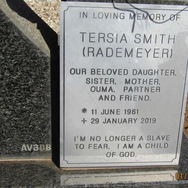 RADEMEYER Ralie 1927-1974 :: SMITH Tertia nee RADEMEYER 1961-2019 _2
