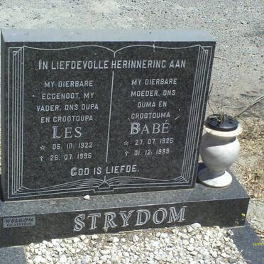 STRYDOM Les 1922-1996 &amp; Babe 1926-1999