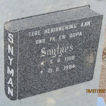 SNYMAN Snytjies 1916-1984