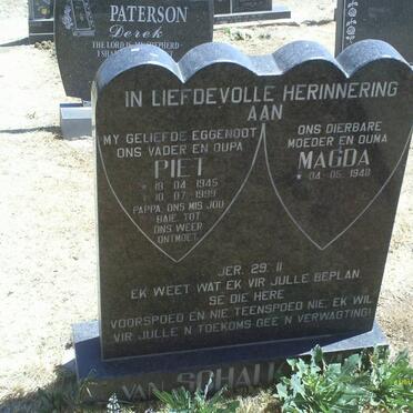 SCHALKWYK Piet 1945-1999 &amp; Magda 1948-