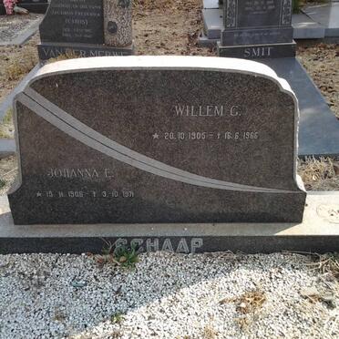 SCHAAP Willem G. 1905-1966 &amp; Johanna E. 1906-1971