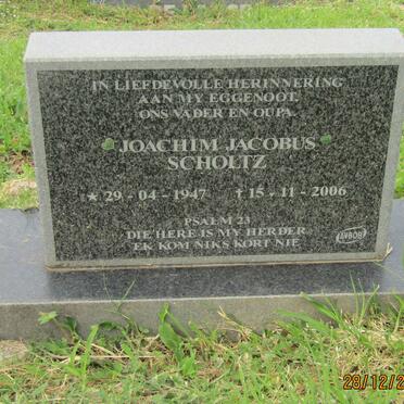 SCHOLTZ Joachim Jacobus 1947-2006
