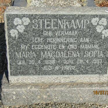 STEENKAMP Maria Magdalena Sofia nee VERMAAK 1898-1967
