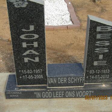 SCHYFF Johan, van der 1957-2006 &amp; Bessie 1953-2012