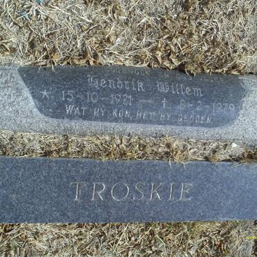TROSKIE Hendrik Willem 1921-1979