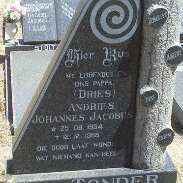 TONDER Andries Johannes Jacobus, van 1954-1985 _1
