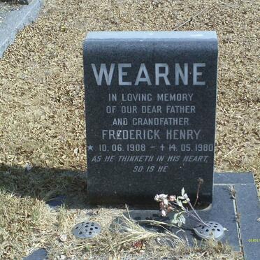 WEARNE Frederick Henry 1908-1980