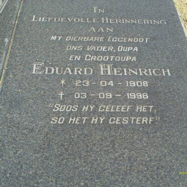 WILLE Eduard Heinrich 1908-1996 &amp; Ellen Barbara 1910-2010