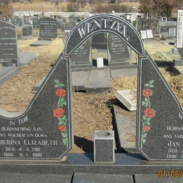 WENTZEL Jan Daniel 1910-1986 &amp; Catherina Elizabeth 1916-1988