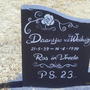 WESTHUIZEN Daantjie, van der 1939-1999