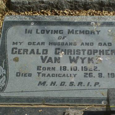 WYK Gerald Christopher, van 1922-1961