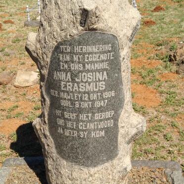 ERASMUS Anna Josina nee HAWLEY 1906-1947
